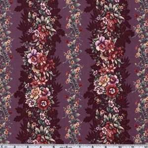  45 Wide Summer Journal Stripe Plum Fabric By The Yard 