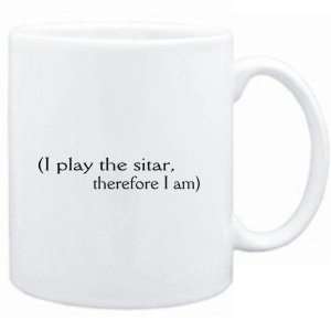  Mug White  i play the Sitar, therefore I am  Instruments 