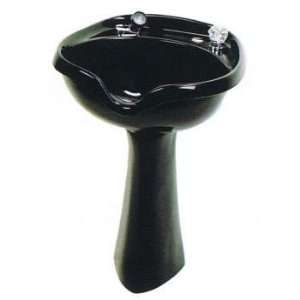   Black Pedistal Shampoo Bowl with 550 Faucet and Spray Hose Beauty
