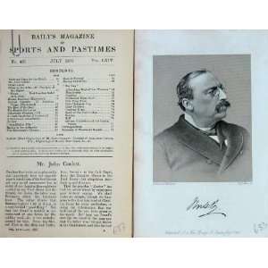 Antique Portrait 1895 Mr John Corlett BailyS Magazine  