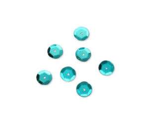 Sequins Turquoise / Peacock Round Cup 8mm 400 pieces  