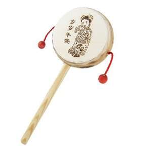   Gift Noisemaker Chinese Wooden Rattle Drum Shake Toy Toys & Games