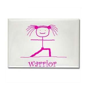 Warrior Pink Funny Rectangle Magnet by   Kitchen 