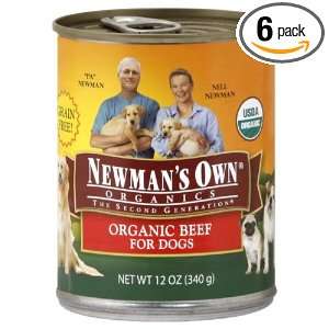 Newmans Own Organics Canned Beef, Dogs, 12 ounces (Pack of6)  