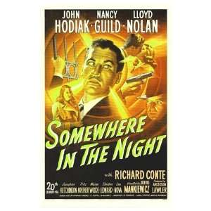  Somewhere In The Night Movie Poster, 11 x 17 (1946 