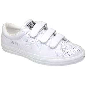 CONVERSE ONE STAR WHITE LEATHER TRAINERS 103945 UK 6 8  