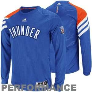 Adidas Oklahoma City Thunder On Court Long Sleeve Shooting Shirt 