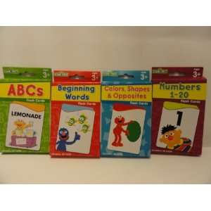  Sesame Street Flash Cards   Numbers, Colors, Shapes 