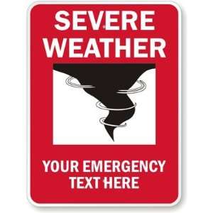 Severe Weather   Shelter Area [with Graphic] High Intensity Grade Sign 