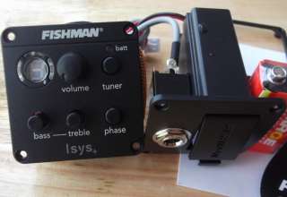 Fishman ISYS + Acoustic Guitar Pickup Preamp Eq Tuner  