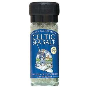Light Grey Celtic Sea Salt Large Grinder   3 ozs.  Grocery 