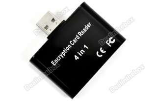 Disk SD Card 4 in 1 Mini Encryption Card Reader Black New  
