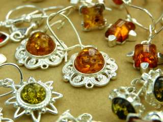 WHOLESALE LOT 50 Baltic Amber & 925 Solid Sterling Sterling Silver 