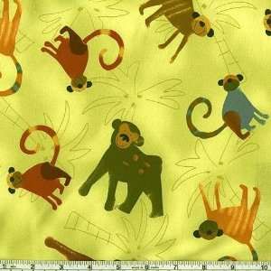  44 Wide Creatures And Critters Monkeys Earth Chartreuse 