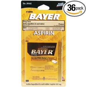  Handy Solutions Bayer Aspirin (4 Tablets), 36 Count Box 