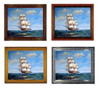 Classic Oil Painting Seascape 1800 Sea Sailing Ship  