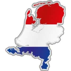  Netherlands Nederland Dutch map flag car bumper sticker 