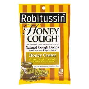  Robitussin Natural Cough Drops, Honey Center 20 drops 