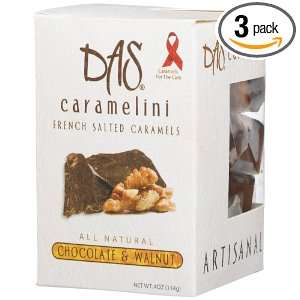 Das Caramelini French Salted Caramels, Chocolate & Walnut, 4 Ounce 