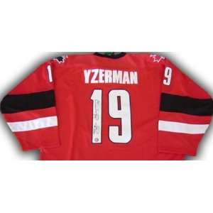  Steve Yzerman Autographed Hockey Jersey (Team Canada 