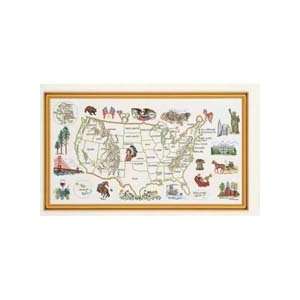  America Counted Cross Stitch Kit Arts, Crafts & Sewing