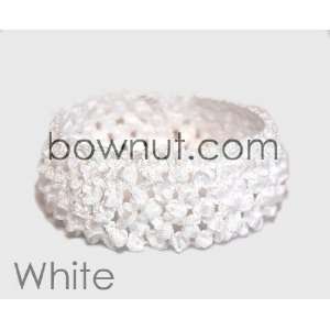  White   1.5 CROCHET HEADBANDS (12pk) Beauty