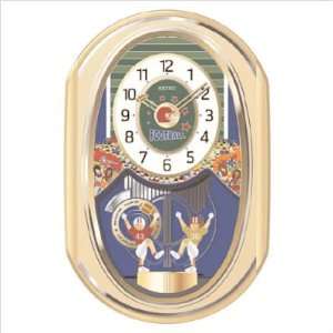 com Seiko QXM159GRH Melodies in Motion Gold Tone Football Wall Clock 