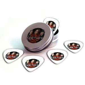  Seether Logo Electric Guitar Picks X 5 (2 Sided Print) in 