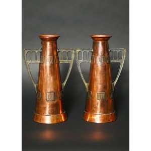   of Copper and Brass Vases in the Secessionist Style