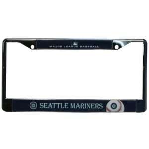  Seattle Mariners   Logo Metal License Plate Frame 