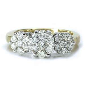   Gold, Diamond Flower Cluster Right Hand Ring (0.50 ctw) Jewelry