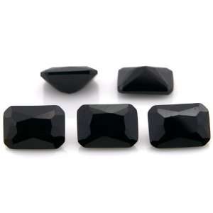   cut 5*7mm 20pcs Black Cubic Zirconia Loose CZ Stone Lot Jewelry
