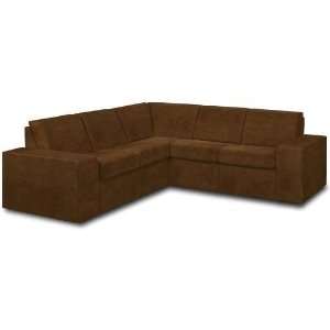  Fairview Cocoa faux suede Ray Sectional