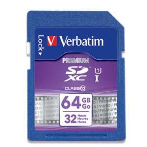  Verbatim 64 GB SDXC Flash Memory Card   97466 (Black 