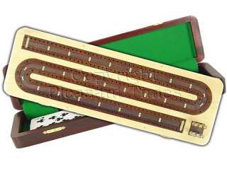 Continuous Cribbage Board / Box Inlaid in White Maple / Rosewood   2 