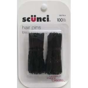  Scunci Black Hair Pins 100 Pieces (6 Pack) Health 