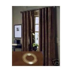    Chocolate Suede Curtain Set with Grommets 96L