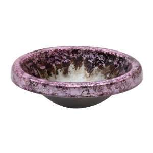   Topmount Or Drop In Rustic Round Glass Basin, Purple