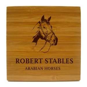  Horse Personalized Bamboo Coasters