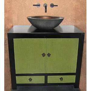  Pacific Vanity Collection FORTUNA.CABINET.36.BLK/RED