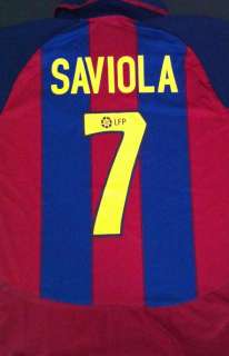 Shirt Men Javier Saviola Barcelona Jersey Size L New  