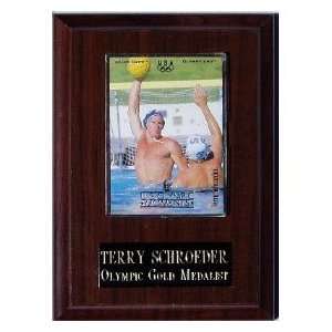  Terry Schroeder, Olympic Gold Medalist, 4.5 x 6.5 Plaque 