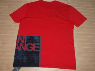 Armani Exchange Block Logo T shirt Red NWT  