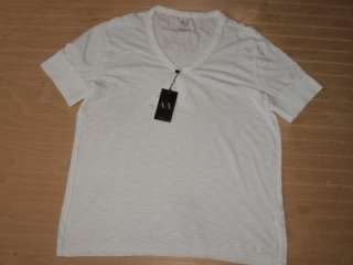 Armani Exchange Wings Embroidered Henley White NWT  