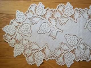 LACE IVORY CREME TABLE RUNNER STRAWBERRY 35 X 15 CTRS35  