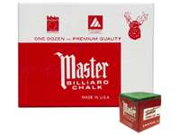 Master SPRUCE Green Pool Billiard Cue Stick Chalk (12 Pack)  