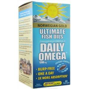  Norwegian Gold Daily Omega 60 Fish Gels by ReNew Life 