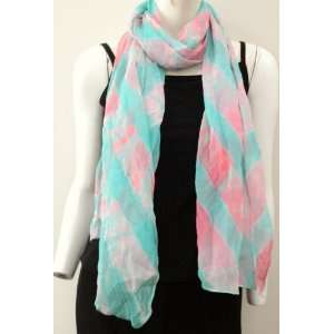 Hand Dyed 2 Toned Tie and Dye High Quality, Long Scarf Neck Wear Wrap 