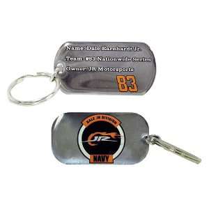  #83 Dale Earnhardt Jr. Jr Division Navy Dog Tag Keychain 