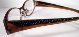 NICOLE MILLER Eyeglass Eyewear Frame Demure Nutmeg Brown Designer 